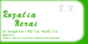 rozalia merai business card